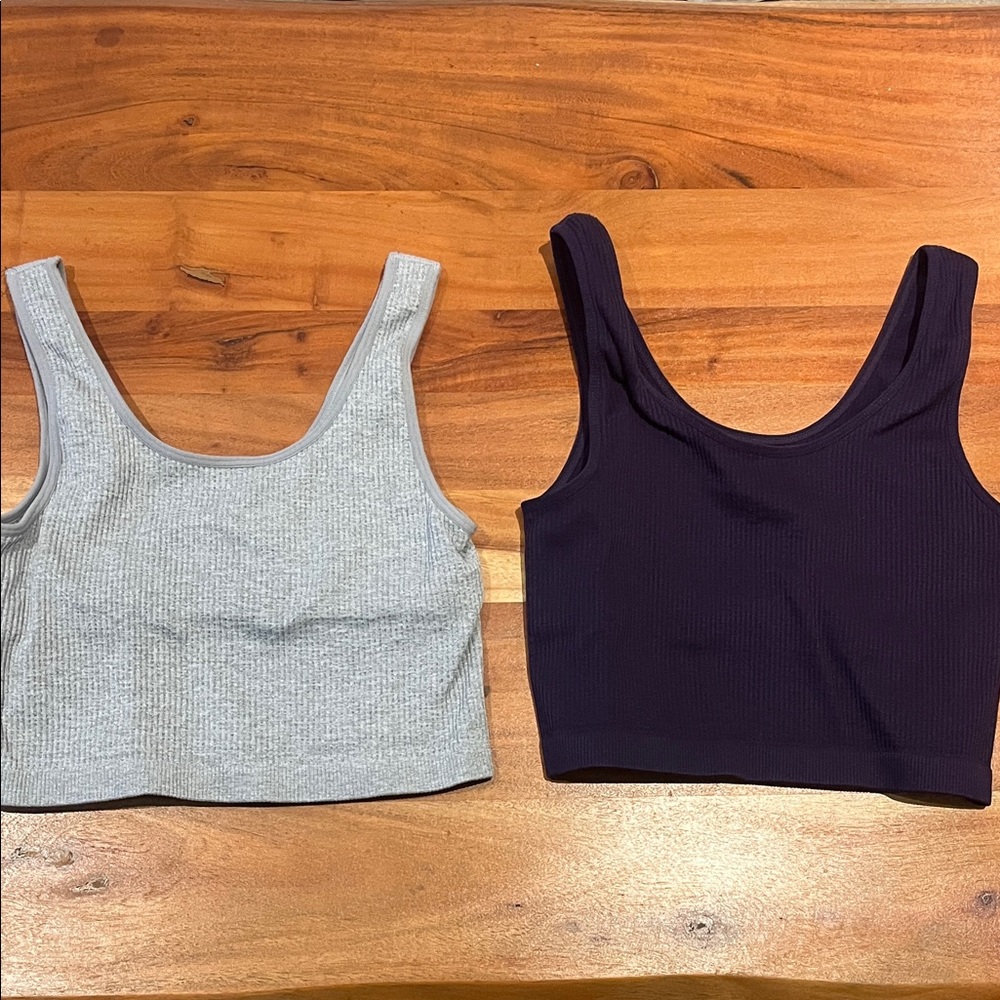 Gray and Dark Purple Tank Tops